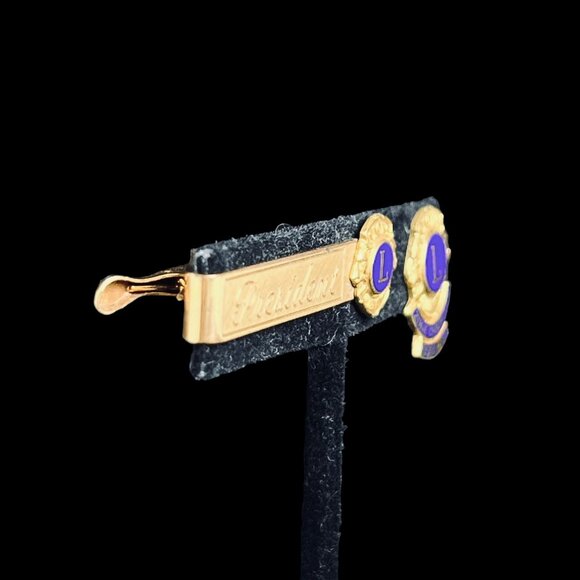 Lions Club Gold Filled President Tie Bar And Chairman Tie Tack Set (5345) - Picture 5 of 8